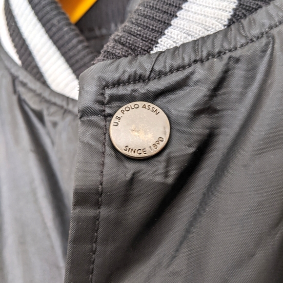 US Polo Assn Men's Black Sports Varsity jacket - Picture 3 of 10